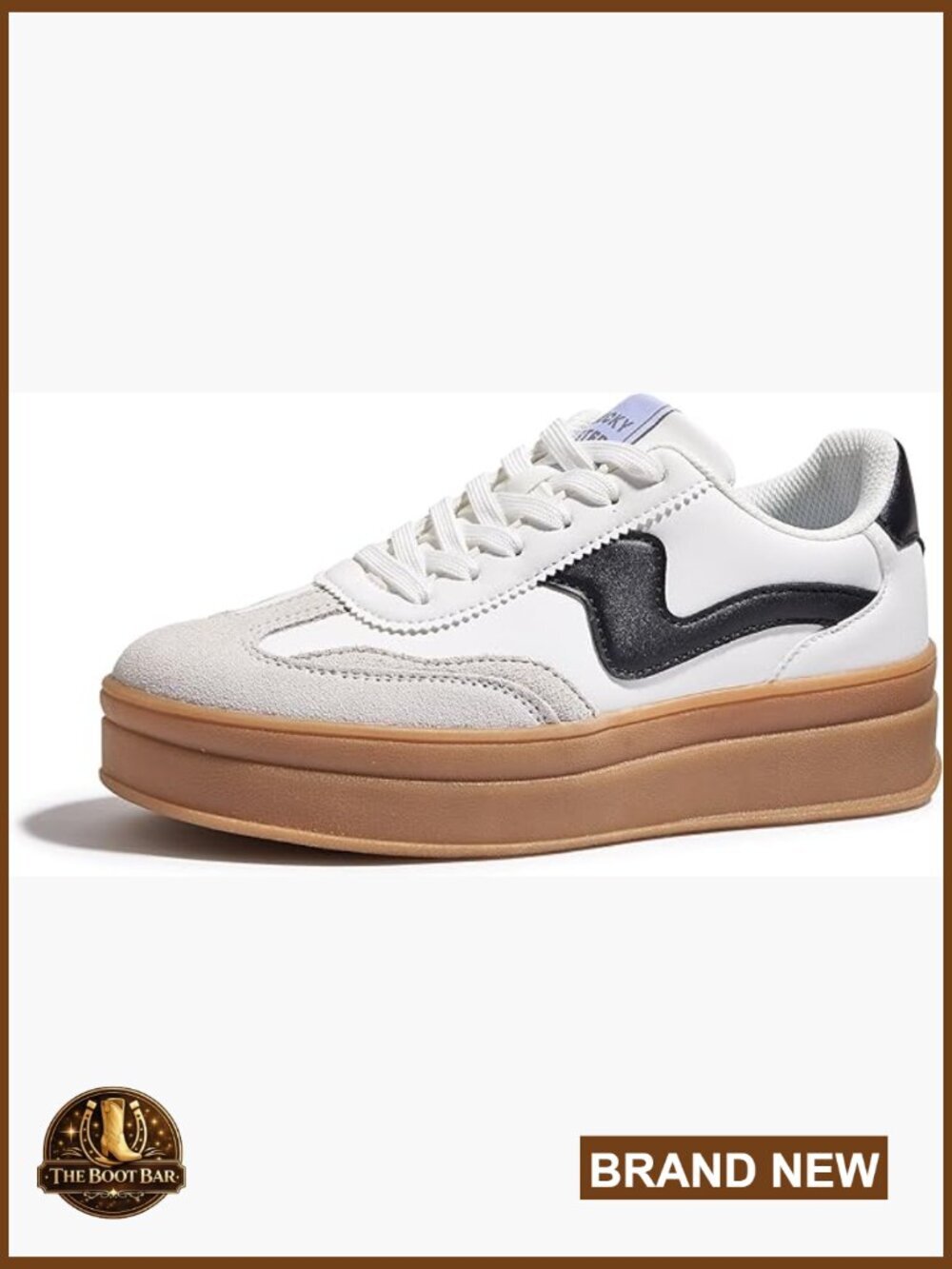 Platform Sneakers Thick Sole Suede Faux Leather Casual Walking Shoes
